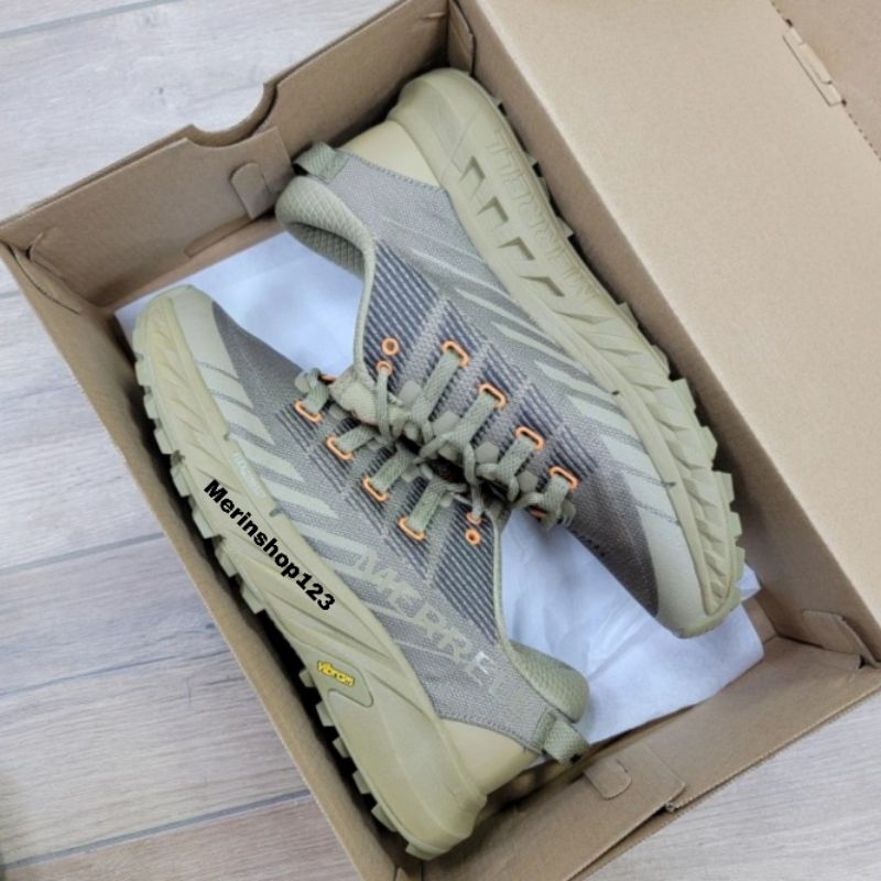 Sepatu Merrell Agility Peak 4 Safari Olive High Premium Original