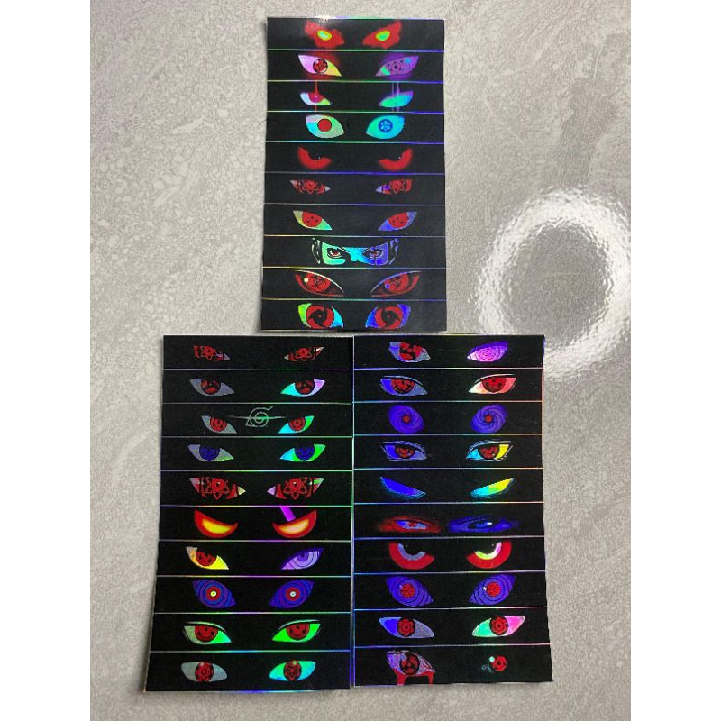 

FULL MATA SHARINGAN ISI 28 PCS STICKER STROBO UKURAN 6.5x1 cm