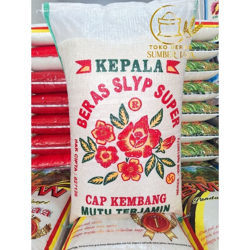 

BERAS CAP KEMBANG SLYP SUPER 5 LT/ 5KG/ 10KG/ 20KG/ 25KG