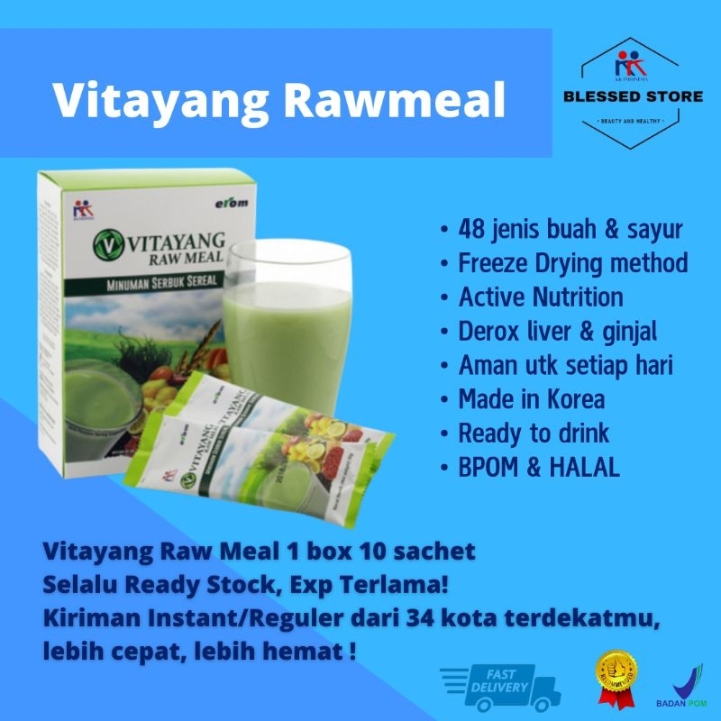 

Vitayang Raw Meal Detoksifikasi Menurunkan Kadar Gula Dan Memperbaiki kadar Lemak Darah KK Indonesia