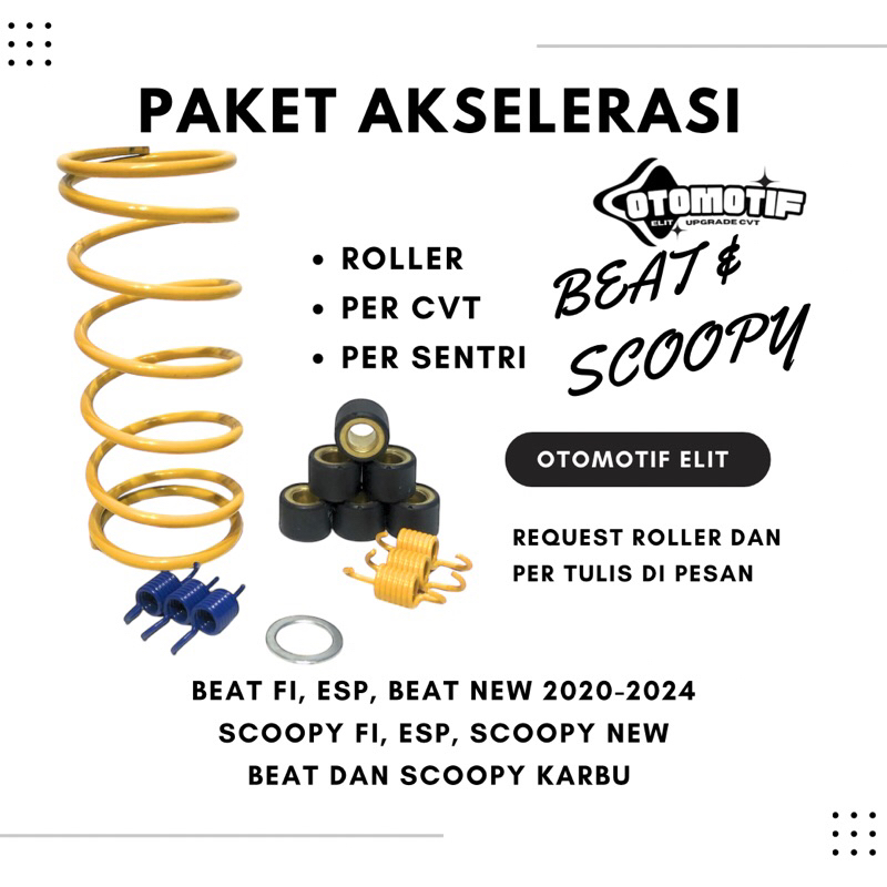PAKET UPGRADE CVT BEAT FI BEAT ESP BEAT DELUXE GENIO SCOOPY NEW, PAKET KIRIAN CVT