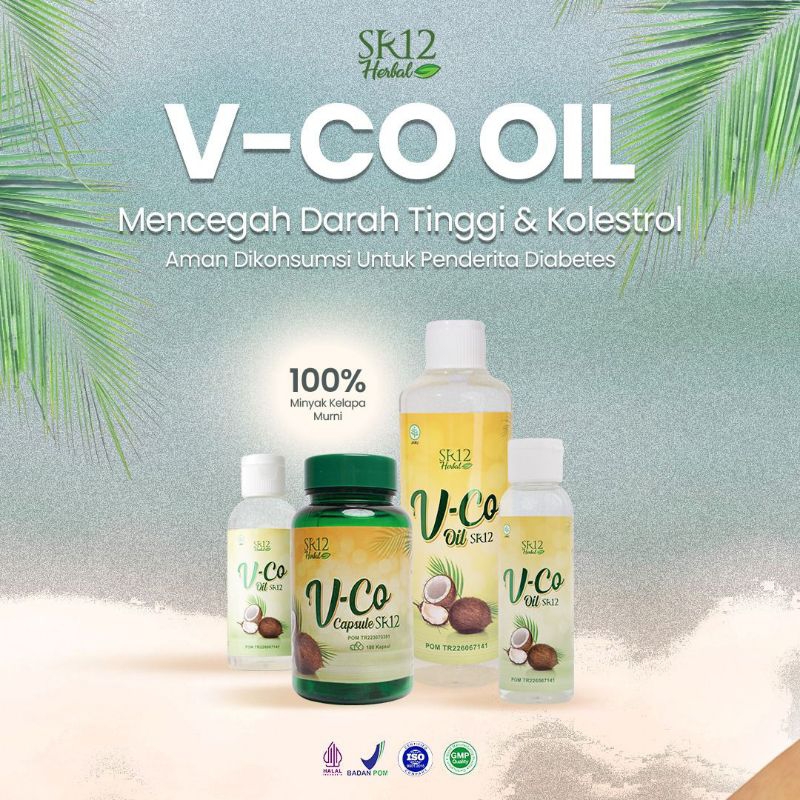 VCO/MINYAK KELAPA/UNTUK WAJAH DAN TUBUH/SR12 HERBAL SKINCARE/