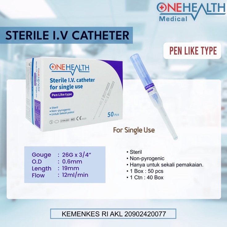 Murah Untung  IV CATHETHER  INFLO  ABBOCATH PENTYPE ONEHEALTH BOX