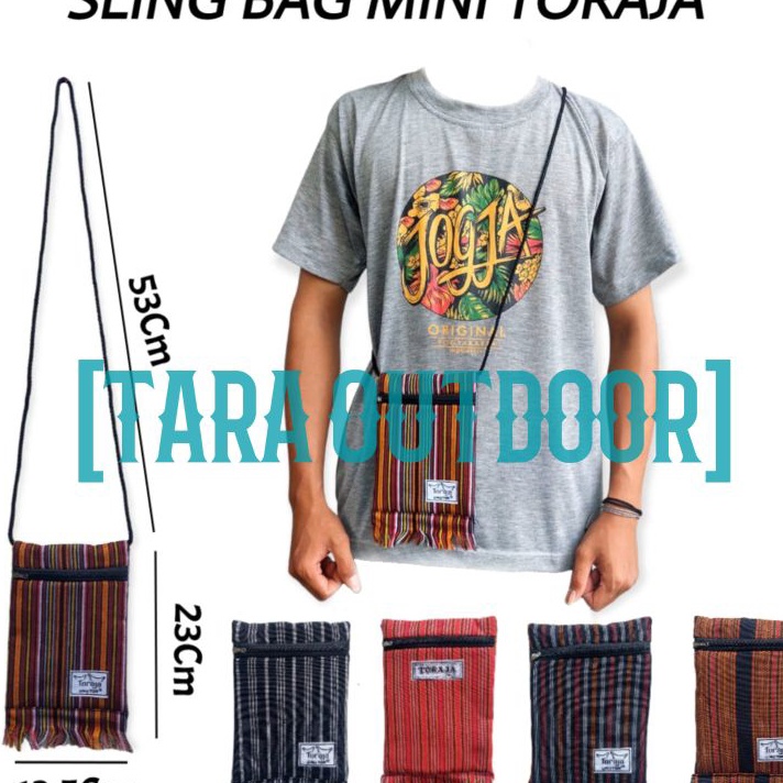 TAS SELEMPANG SLINGBAG RAJUT TENUN EK TORAJA