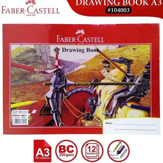 

Obral Irit BUKU GAMBAR A3 FABER CASTELL DRAWING BOOK KERTAS LUKIS TEBAL 2 GSM