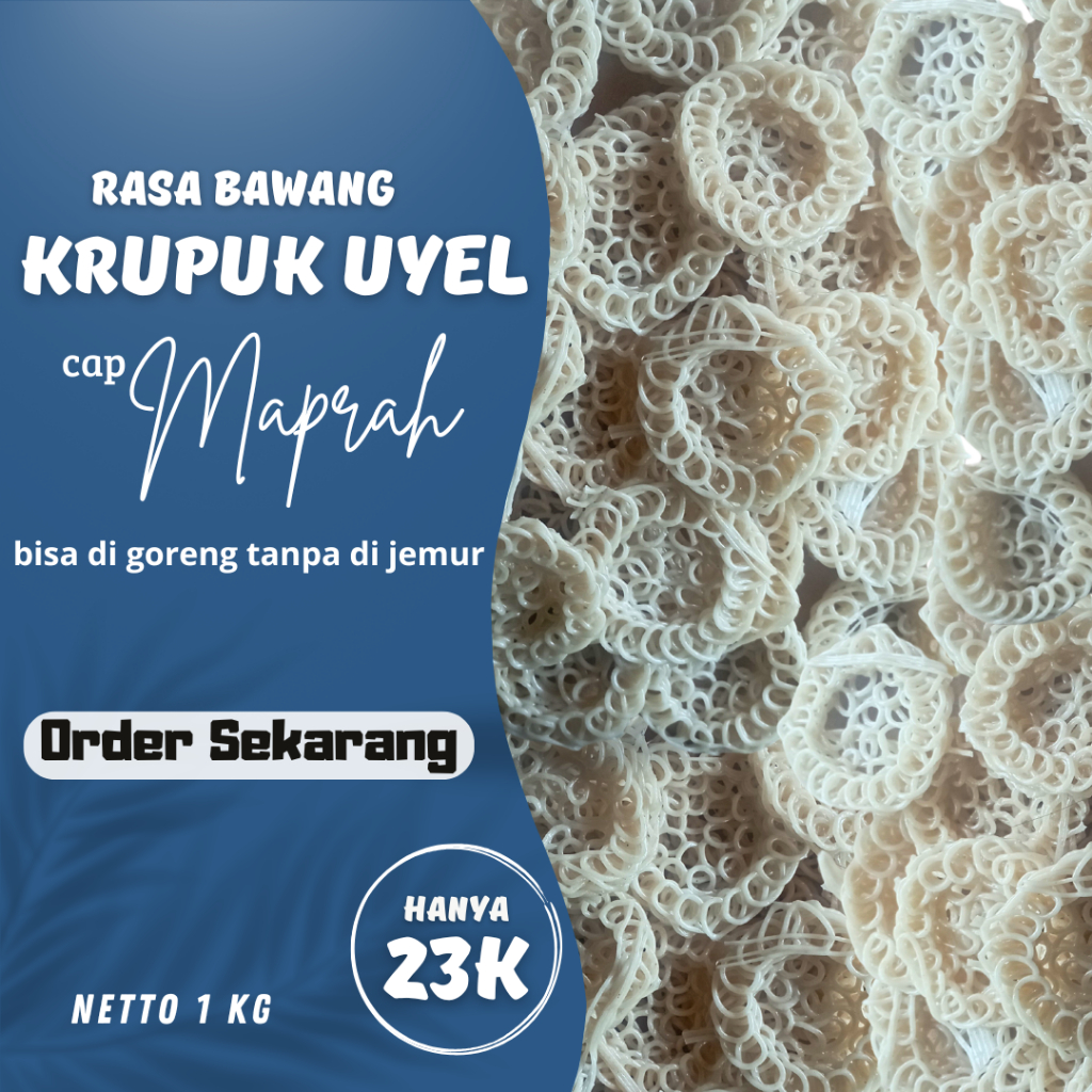 

[ 1kg ] Kerupuk / Krupuk Mentah / Krecek Uyel Mawar Keriting Tebal Tipis