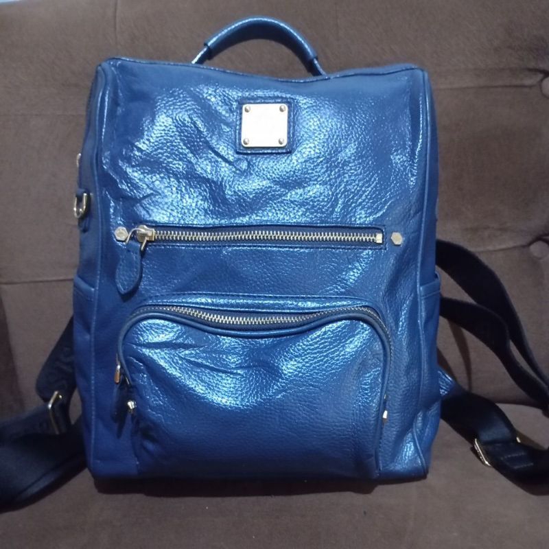 St Scott London Leather Backpack