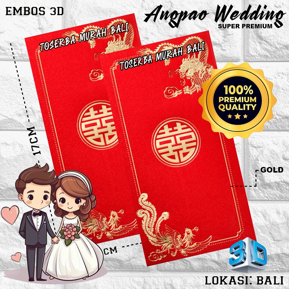 

KERTAS ANGPAO WEDDING RED GOLD GLITER 33 PREMIUM