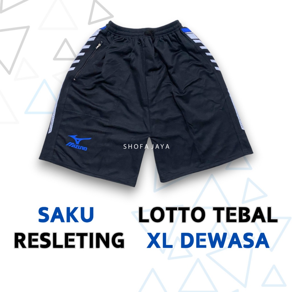 Celana Pendek Sport Saku Resleting Kolor Pria Wanita Running Gym