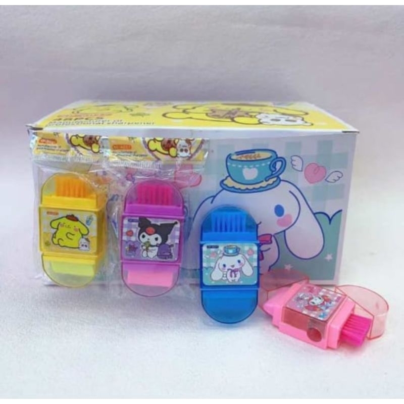 

Rautan 3in1 Kuromi Rautan Kuas Penghapus 1Box 48pcs || Serutan Pensil