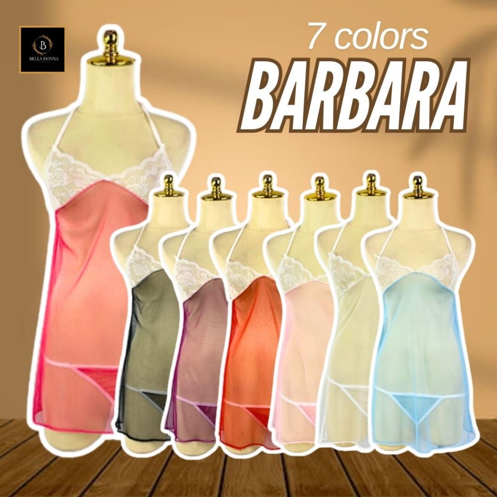 belladonna_id [COD] Baju Tidur Wanita Dewasa Lingerie BARBARA daster mini transparan All Size Sexy A