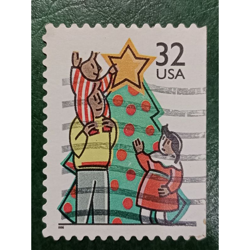 

Prangko USA 32 Cents Dekorasi Pohon Natal Tahun 1991-2000 USED
