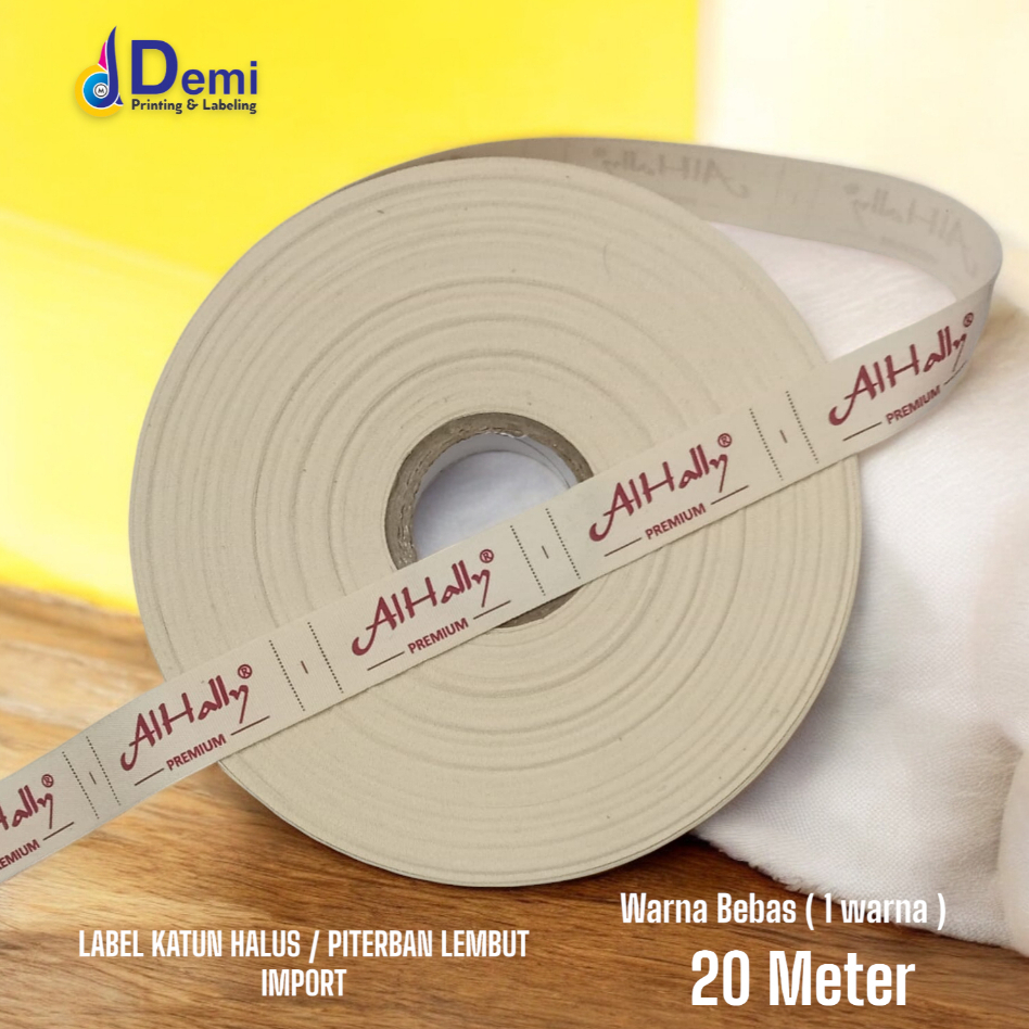 

label katun label baju custom label hijab label piterban halus 18 meter