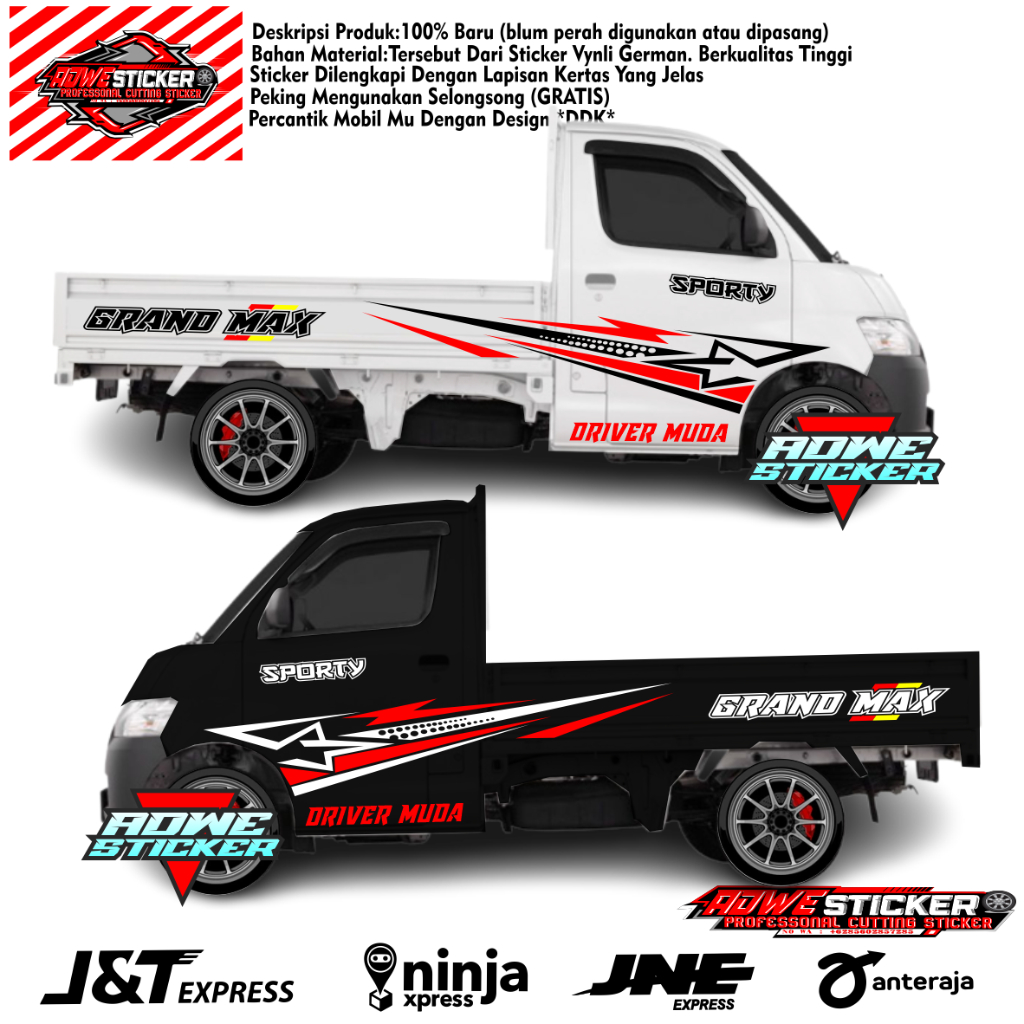 Stiker Stiker Aksesoris Mobil Pick Up Daihatsu Grandmax Terbaru 2023,L300,Apv,