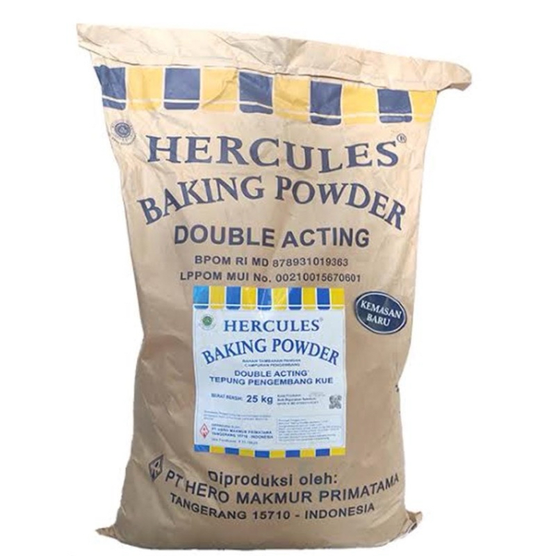 

Baking powder Hercules 25kg/repack 1kg