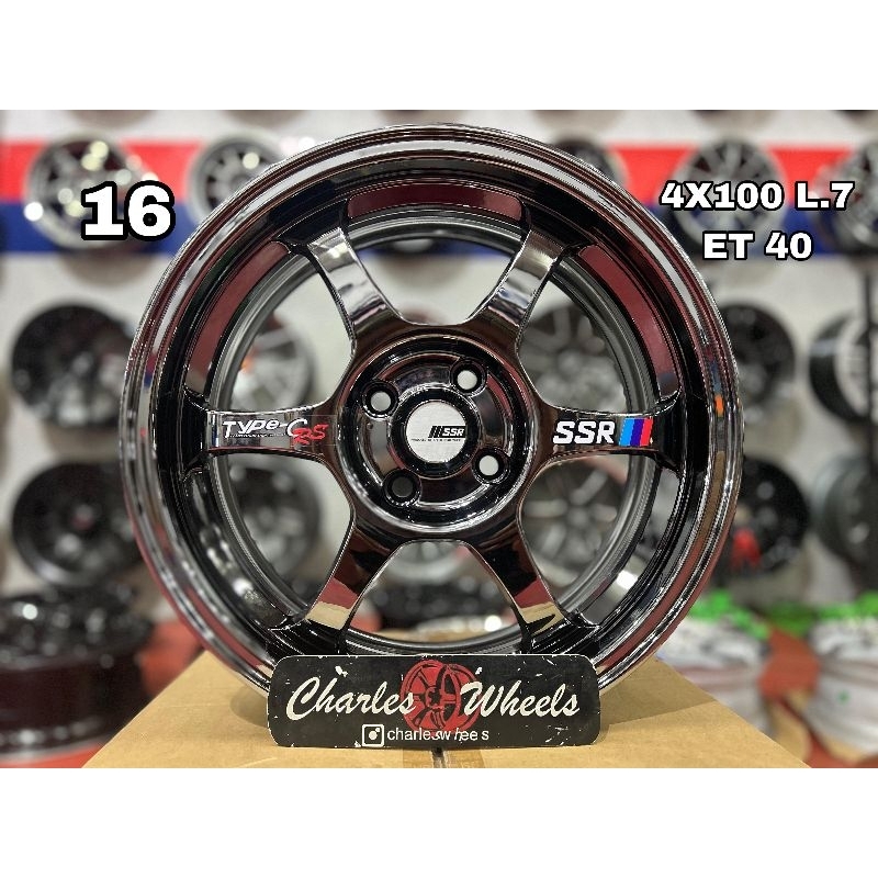 VELG SSR TYPE C RS BLACKCHROME RING 16