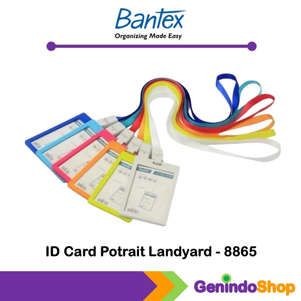 

Tempat Kartu Nama / Bantex ID Card Holder Lanyard Potrait 8865
