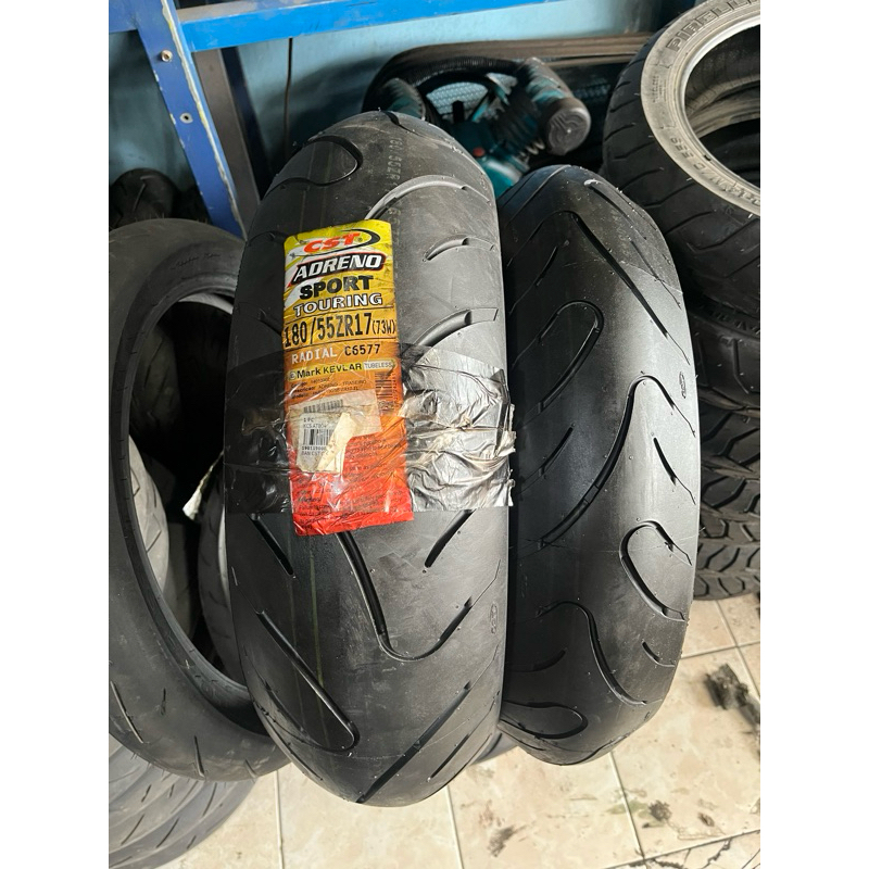 Ban luar cst 180/55 dan 120/60-17 adreino moge ring 17