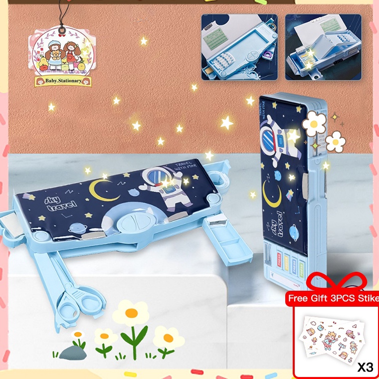 

KODE L3X Kotak Alat Tulis Anak LakiLakiKotak Pensil Pola Kartun Rautan KapasitasLapisan Ganda dan Tunggal dengan Rautan Kapasitas