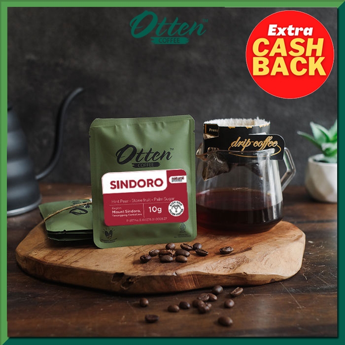 

Drip Coffee 10g Arabica Java Sindoro Natural Process (4 Sachet) - Bubuk Kopi Otten Coffee