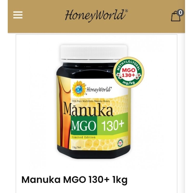 

HoneyWorld Manuka MGO 130+ 1kg HALAL