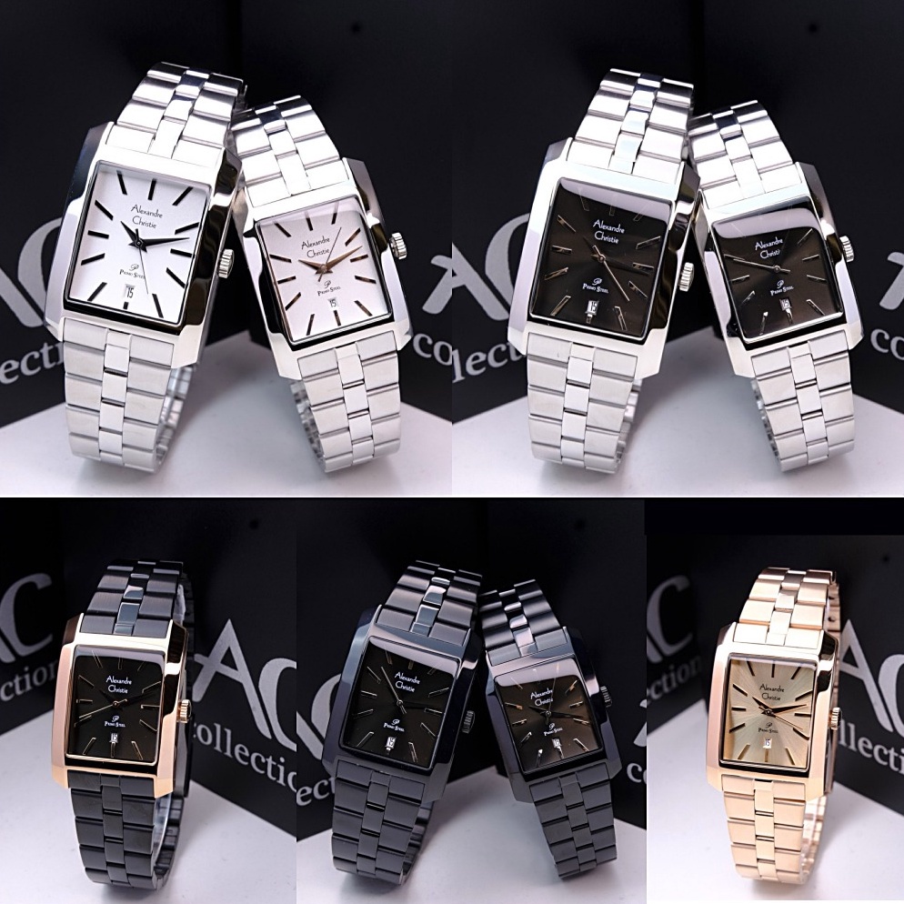 KODE M53Q AC 137 ALEXANDRE CHRISTIE AC137 JAM TANGAN COUPLE MODEL KOTAK ORIGINAL GARANSI RESMI ANALO