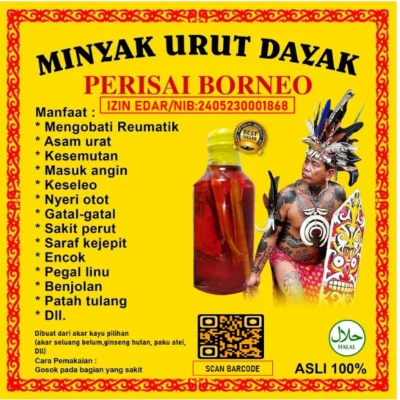 

MINYAK DAYAK KALIMANTAN 250ML