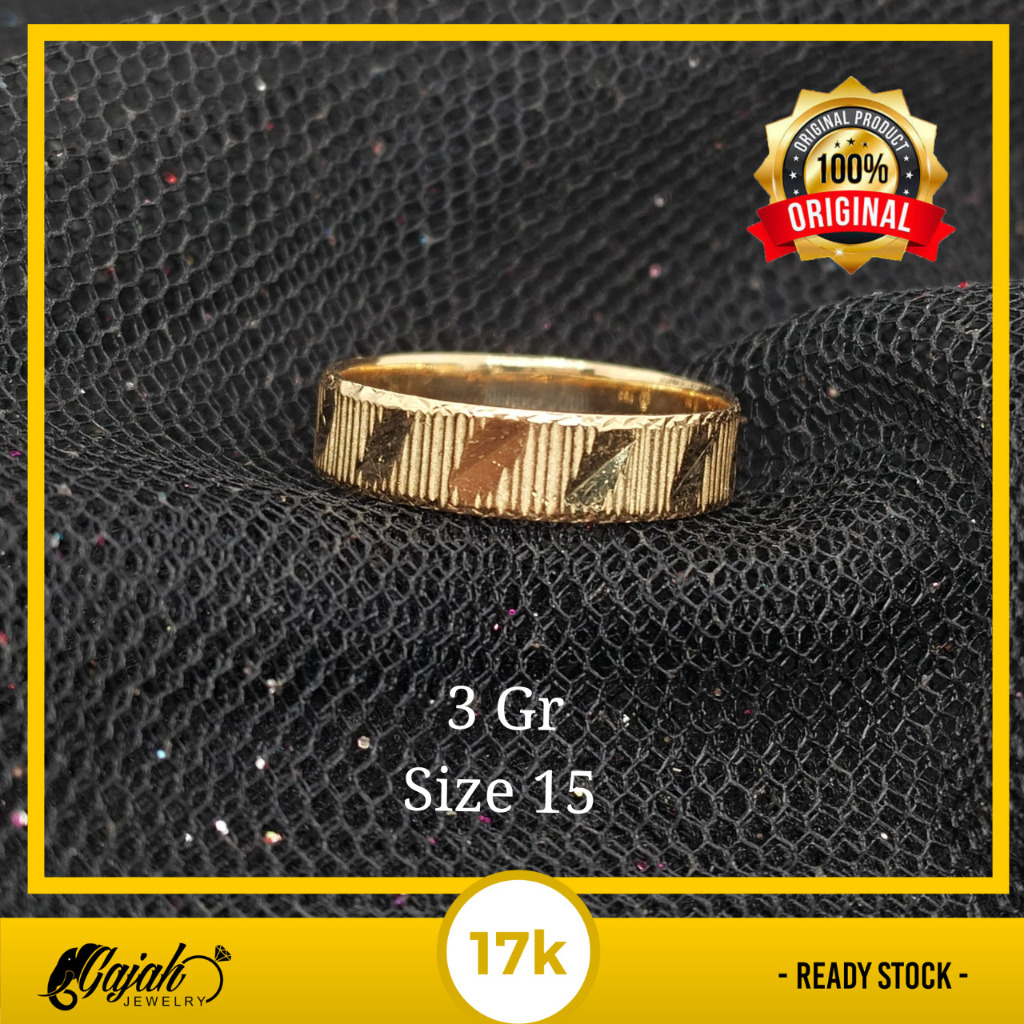 Cincin Emas 17K - Toko Emas Gajah Online - 3 Gr - 6996