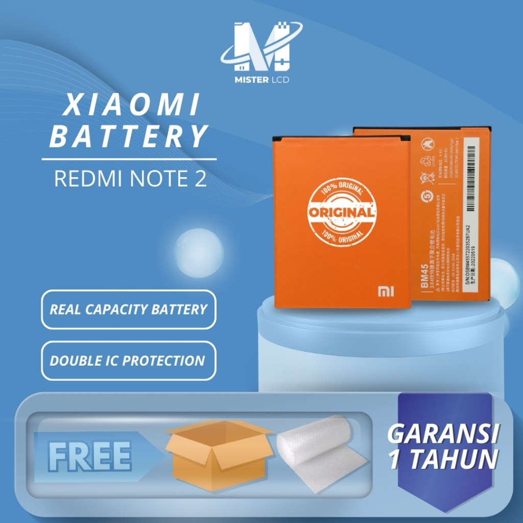 BATTERY / BATERAI / BATRE XIAOMI FOR REDMI NOTE 2 / BM45 / BM-45 ORI