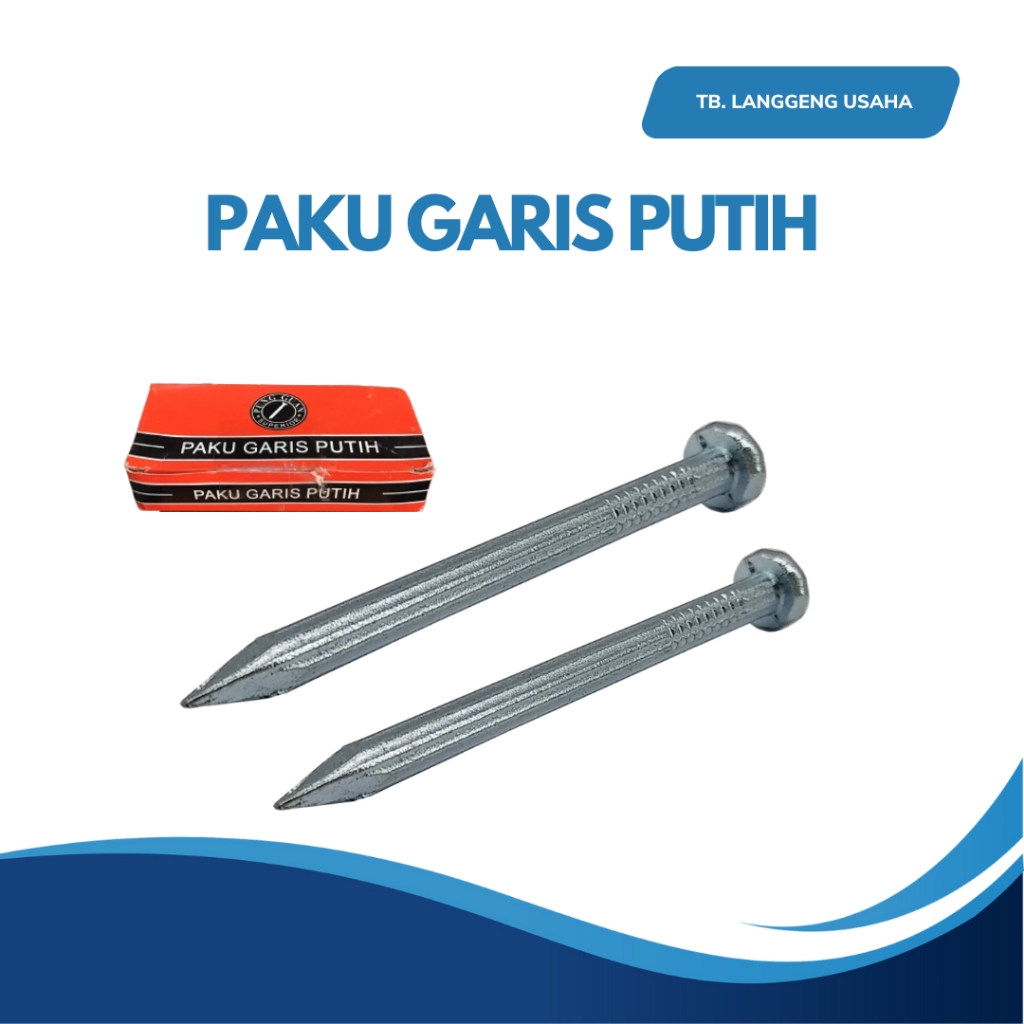 PAKU GARIS PUTIH PAKU TEMBOK DINDING BETON 7 5 3 2 4 cm 1 1//2 1/4 5 6 INCH PANJANG PENDEK ECERAN DU