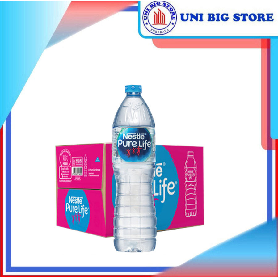 

NESTLE Pure Life Mineral Water 1500 ml Air Mineral DUS 12 pcs botol