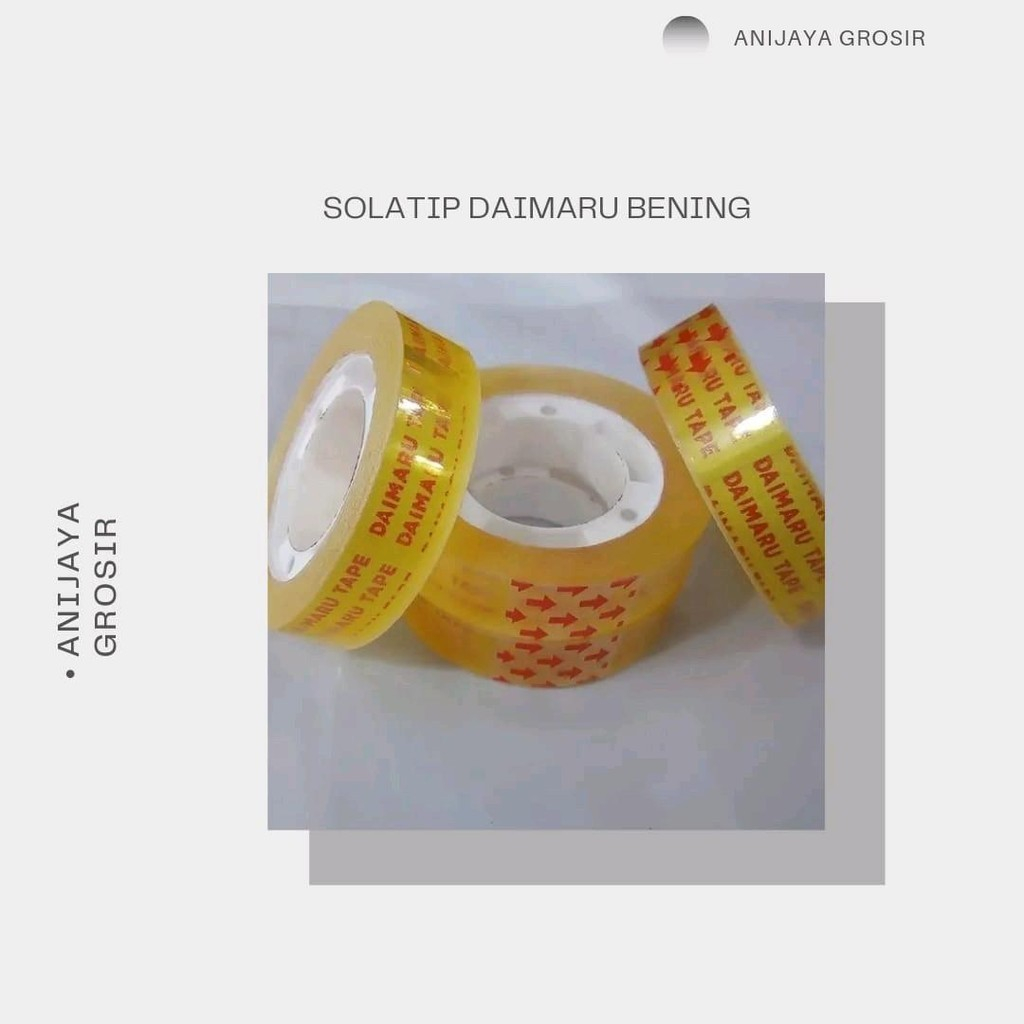 

SELOTIP MERK DAIMARU TAPE BENING TIPIS / SOLASI KADO (PER PCS)