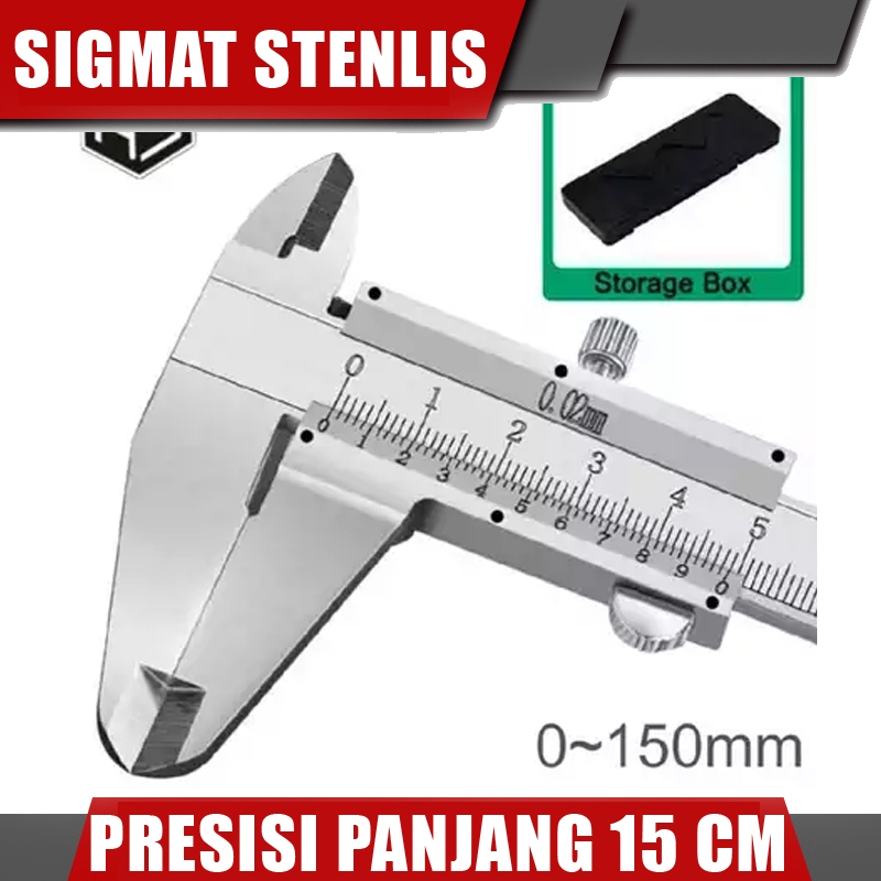 

Jangka sorong sigmat stainless steel micrometer panjang 15 cm