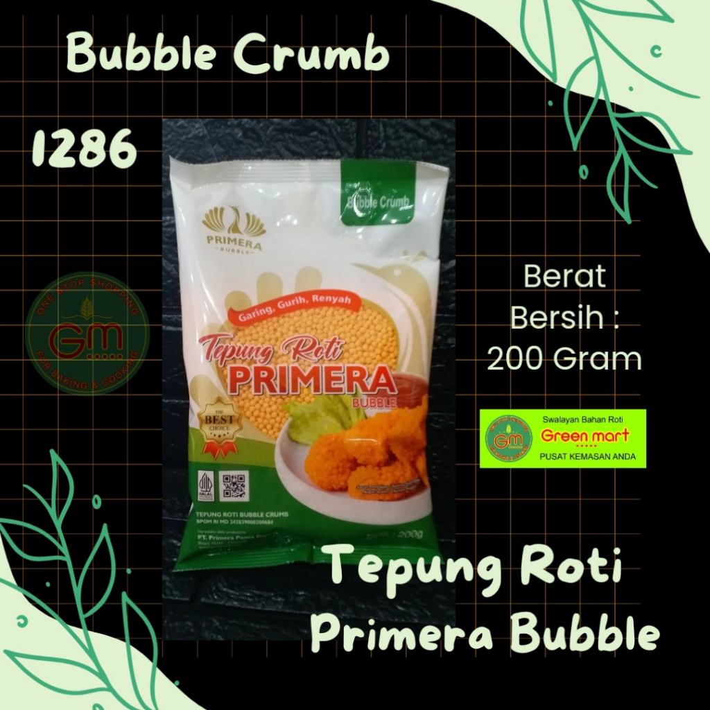 

Tepung Panir Bubble Bubble Crumb Tepung Roti Bubble Primera 200 Gram. 1286