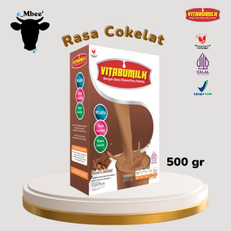 

e_Mbee' Vitabumilk Cokelat Etawa Plus Herbal Susu Penggemuk Anak 500 gram