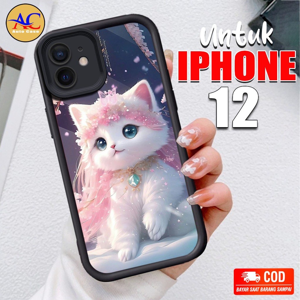 Softcase Glass kaca untuk IPHONE 12 KCNG Casing Handphone Case Hp Procamera