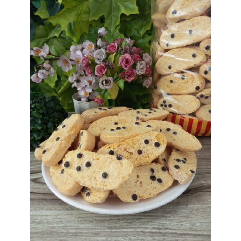 

ROTI BAGELEN KERING RASA CHOCOCHIPS 250GR/BKS