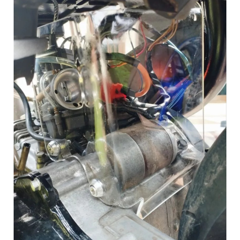 Tabokan Filter Mio Sporty , Mio Smile , Fino karbu + Tutup bagasi Downdraft Ketebalan 3 Mili
