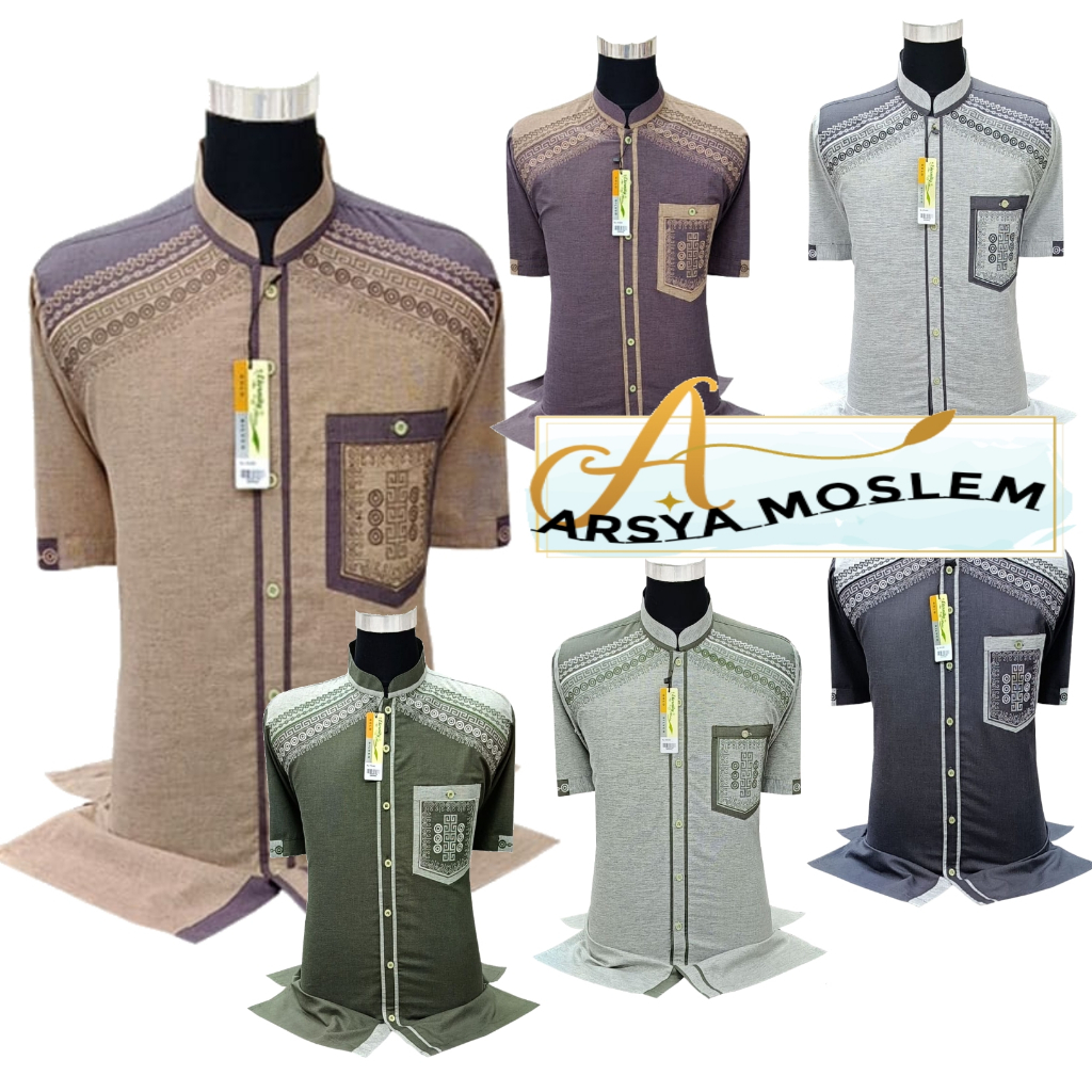 Baju Koko ETERNITY Lengan Pendek Atasan Muslim Pria