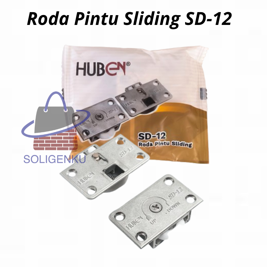 Roda Pintu Sliding Huben SD-12 / Roda Pintu Lemari Sliding / Geser SD 12 Huben