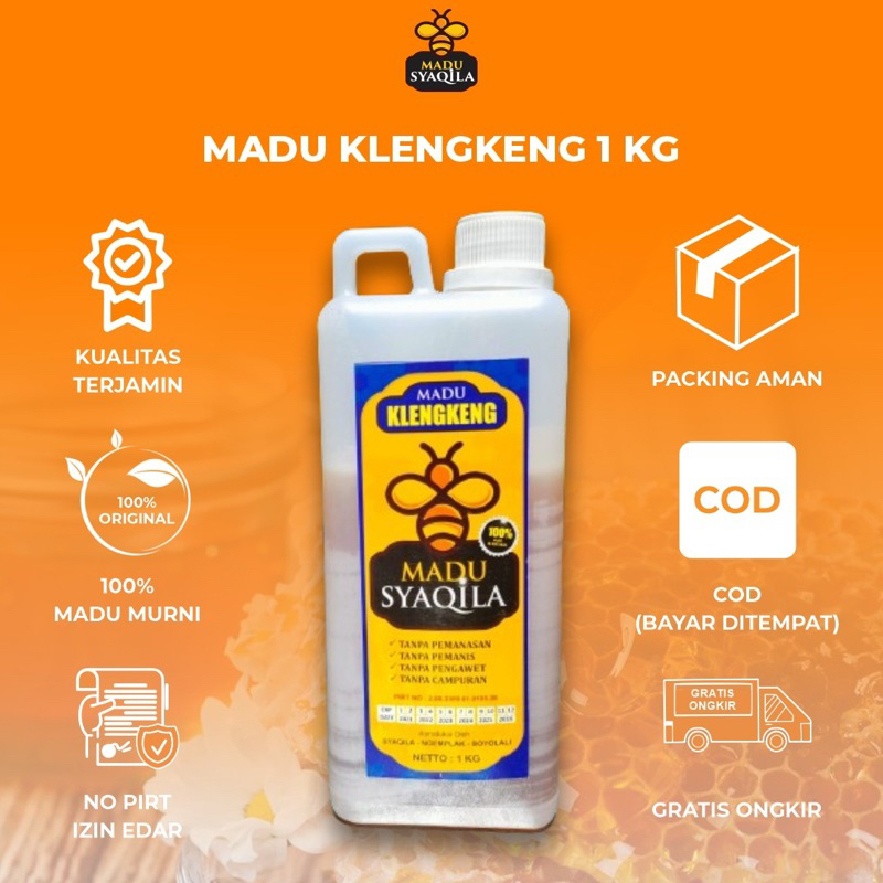 

Madu Syaqila Madu Klengkeng Kemasan 1kg