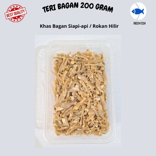 

IKAN ASIN TERI BAGAN/IKAN TERI BAGAN 200 GRAM
