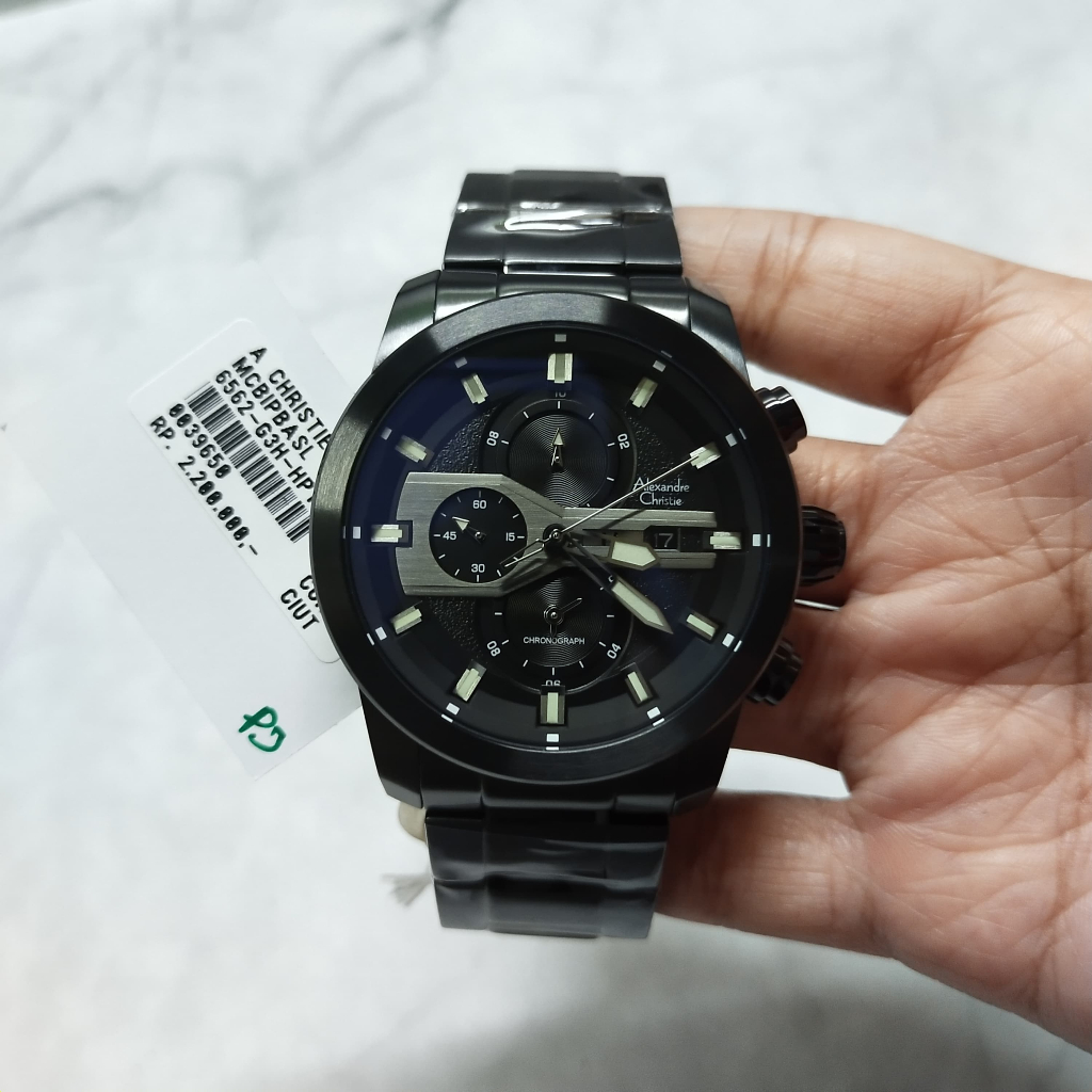 AC 6562 Besi Jam Tangan Pria Original Alexandre Christie