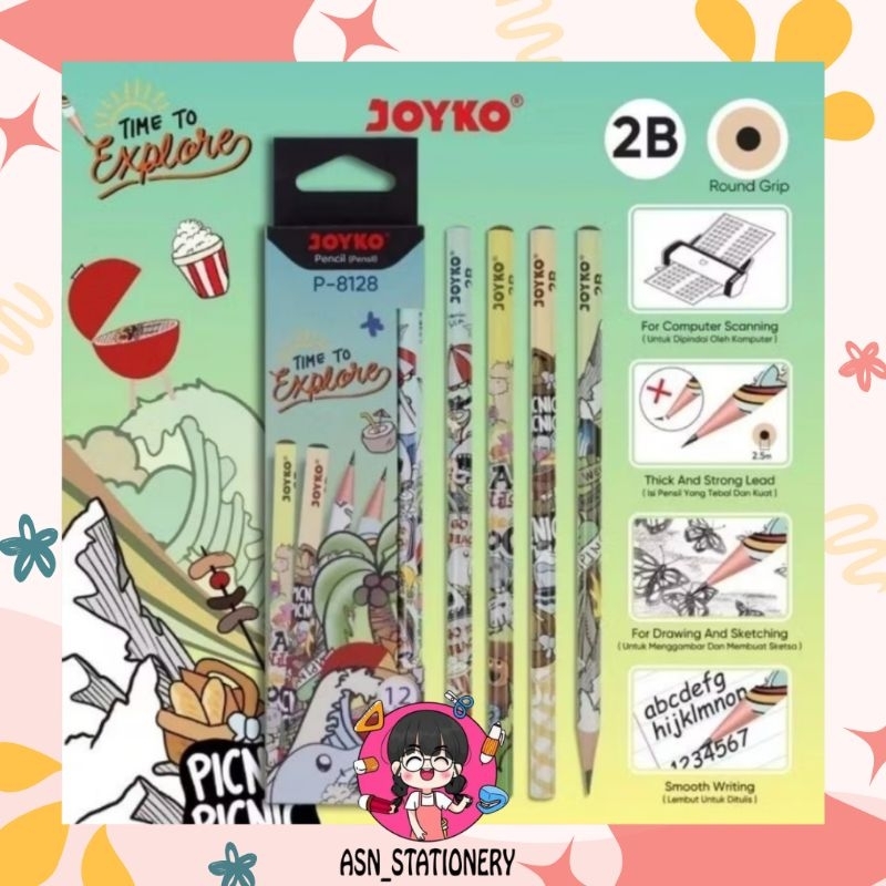 

ECERAN - PENSIL KAYU 2B JOYKO LUCU DAN UNIK