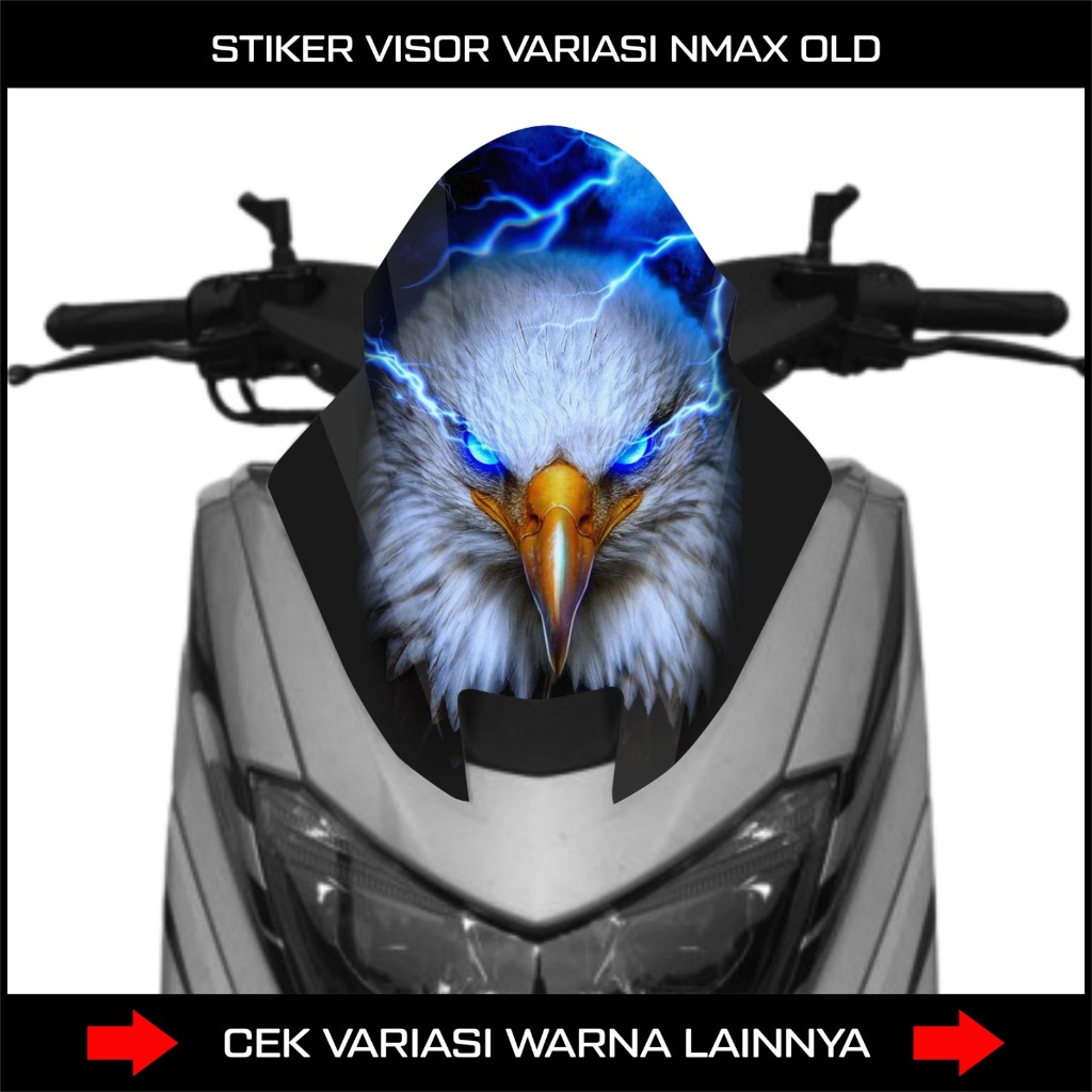 STIKER VISOR VARIASI MOTOR NMAX 155 OLD / STICKER DECAL WINSHILD VARIASI NMAX LAMA