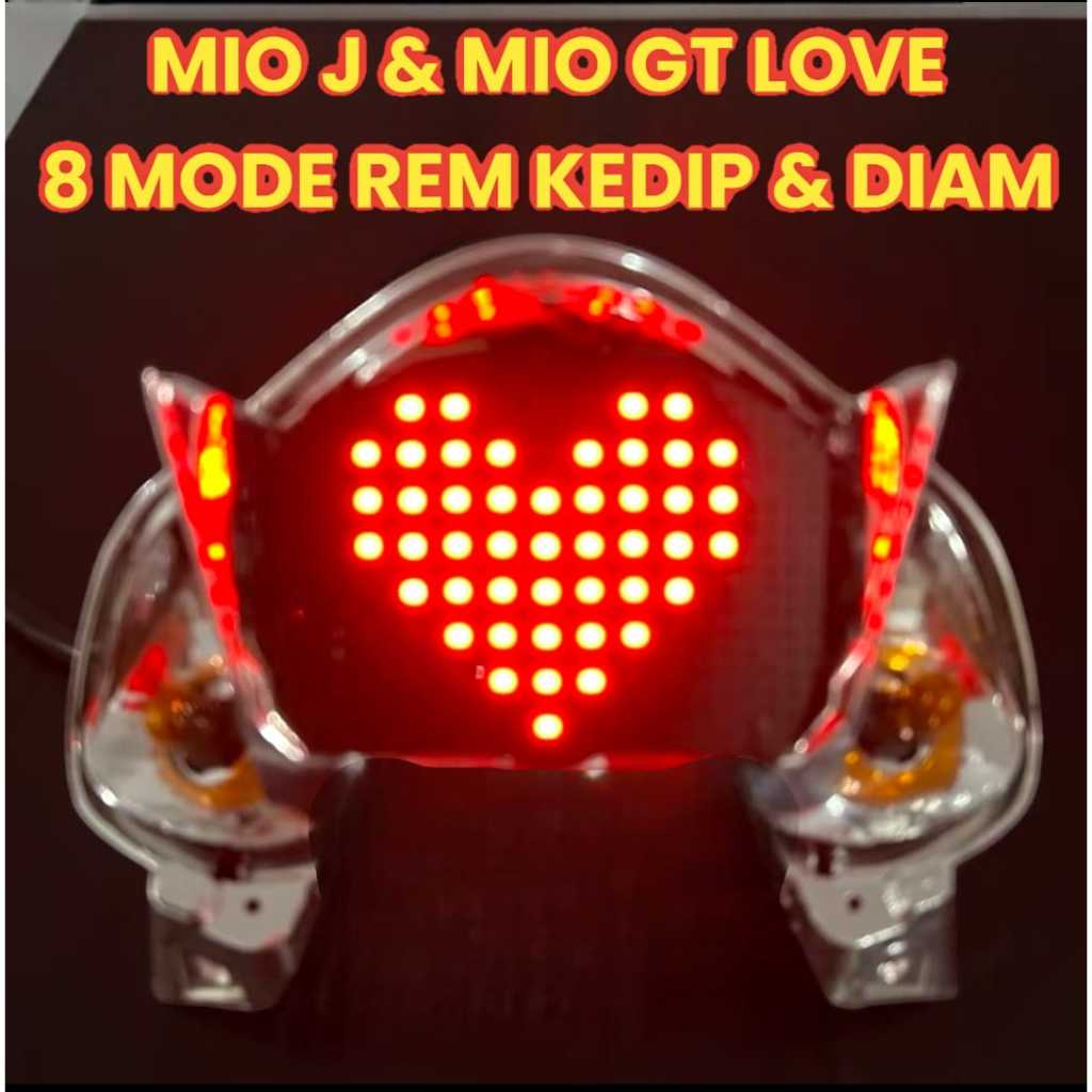 LAMPU STOP RUNNING MIO J MIO GT LOVE 8 MODE AUTO KEDIP
