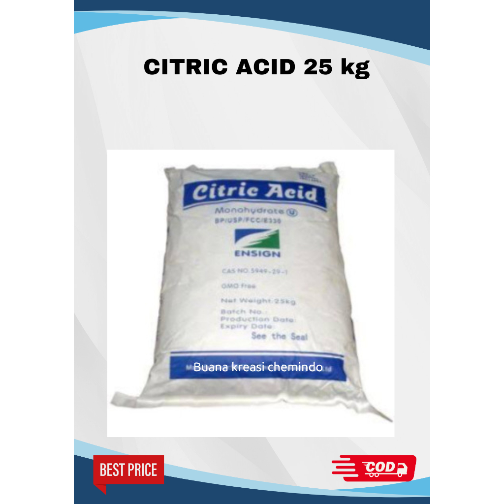 

CITRIC ACID 25 Kg (Asam sitrat)