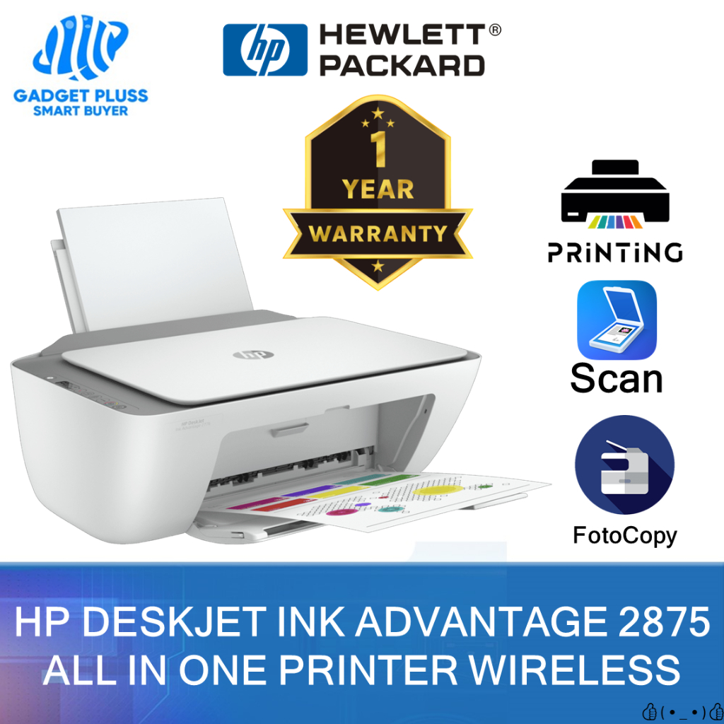Printer HP Deskjet Ink ADVANTAGE 2875 ALL In One Printer Wireless