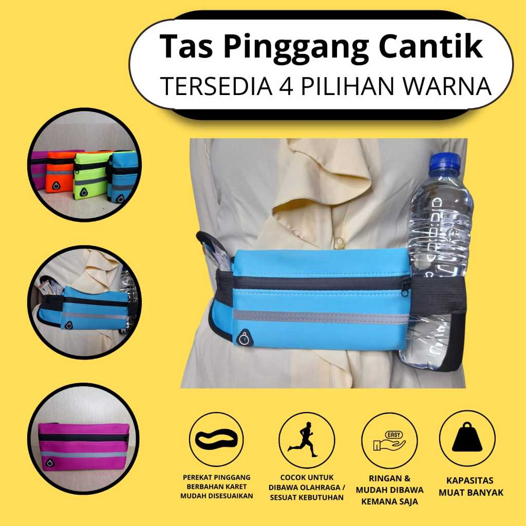 Tas Pinggang Olahraga Lari Jogging Tas Ponsel Pria Wanita Fitness Running Bag Waterproof