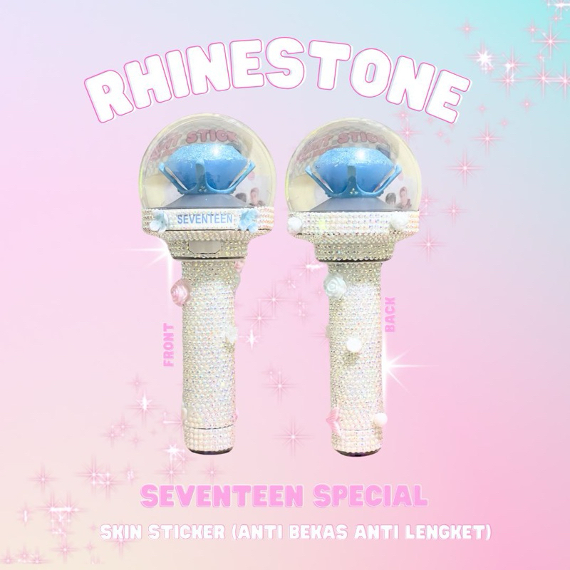 

RHINESTONE HIASAN MANIK Skin sticker Caratbong Light Stick Seventeen Ver 3 | Sticker Decal Only tidak termasuk Light Stick